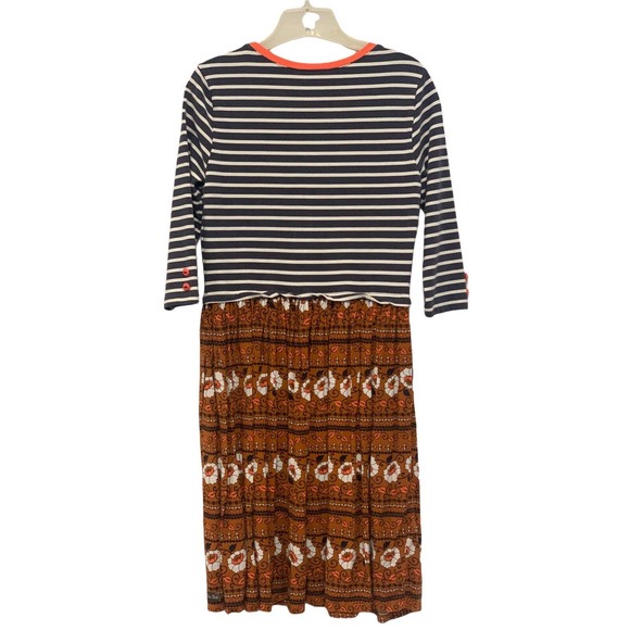 Matilda Jane Women’s Winsome 3/4 Sleeve Striped Floral Jersey Dress Size Small - Picture 2 of 11